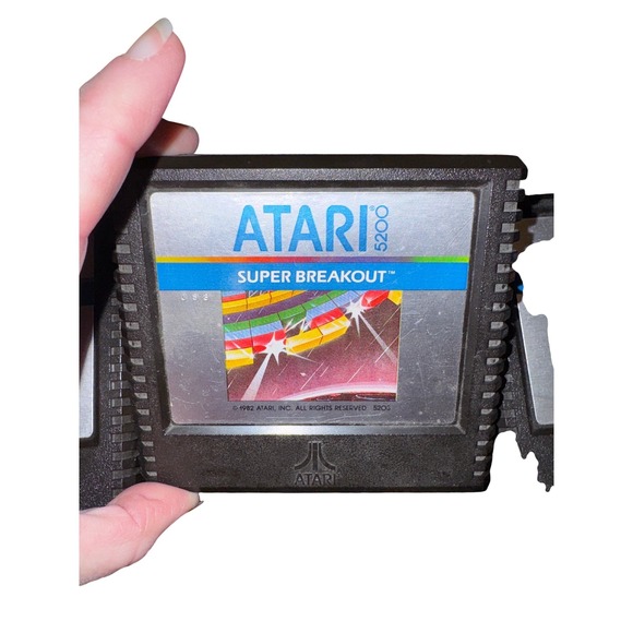 Atari 5200 lot of 3 video games Qix, Super Breakout, Football Game cartridge - Picture 3 of 7